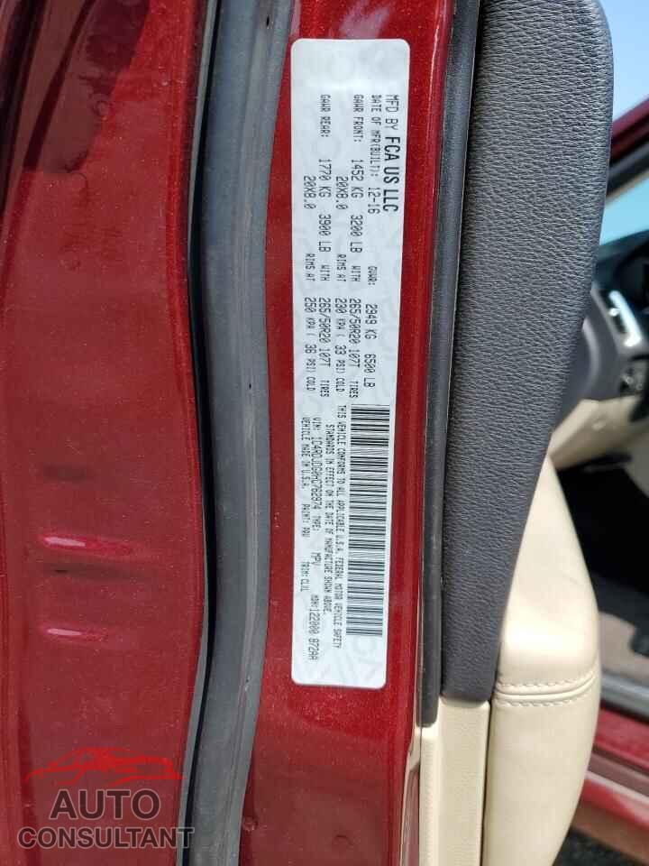 DODGE DURANGO 2017 - 1C4RDJDG0HC762974