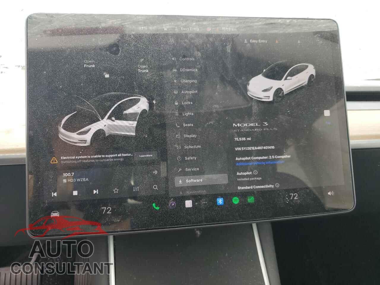 TESLA MODEL 3 2019 - 5YJ3E1EA4KF401416