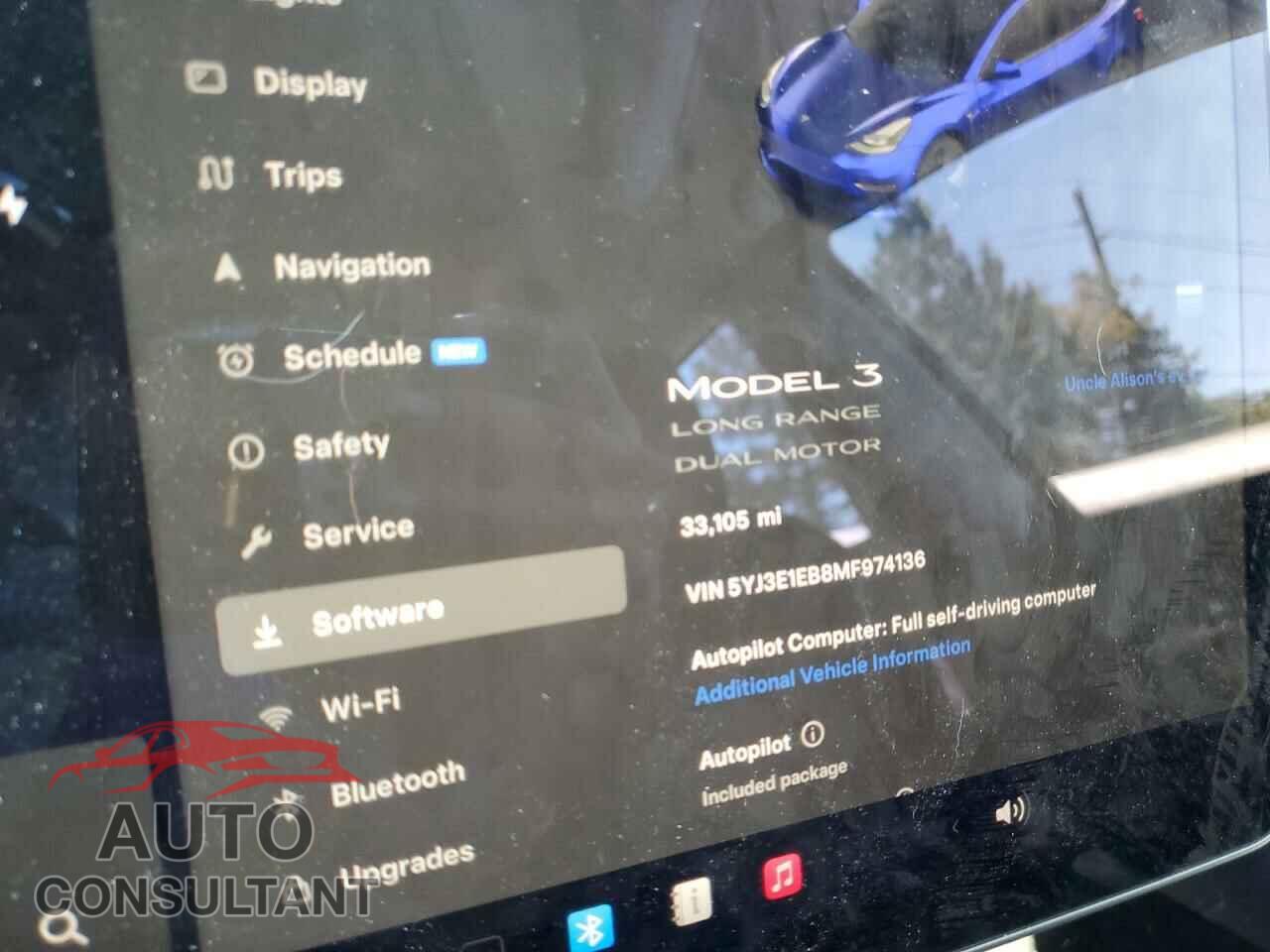 TESLA MODEL 3 2021 - 5YJ3E1EB8MF974136