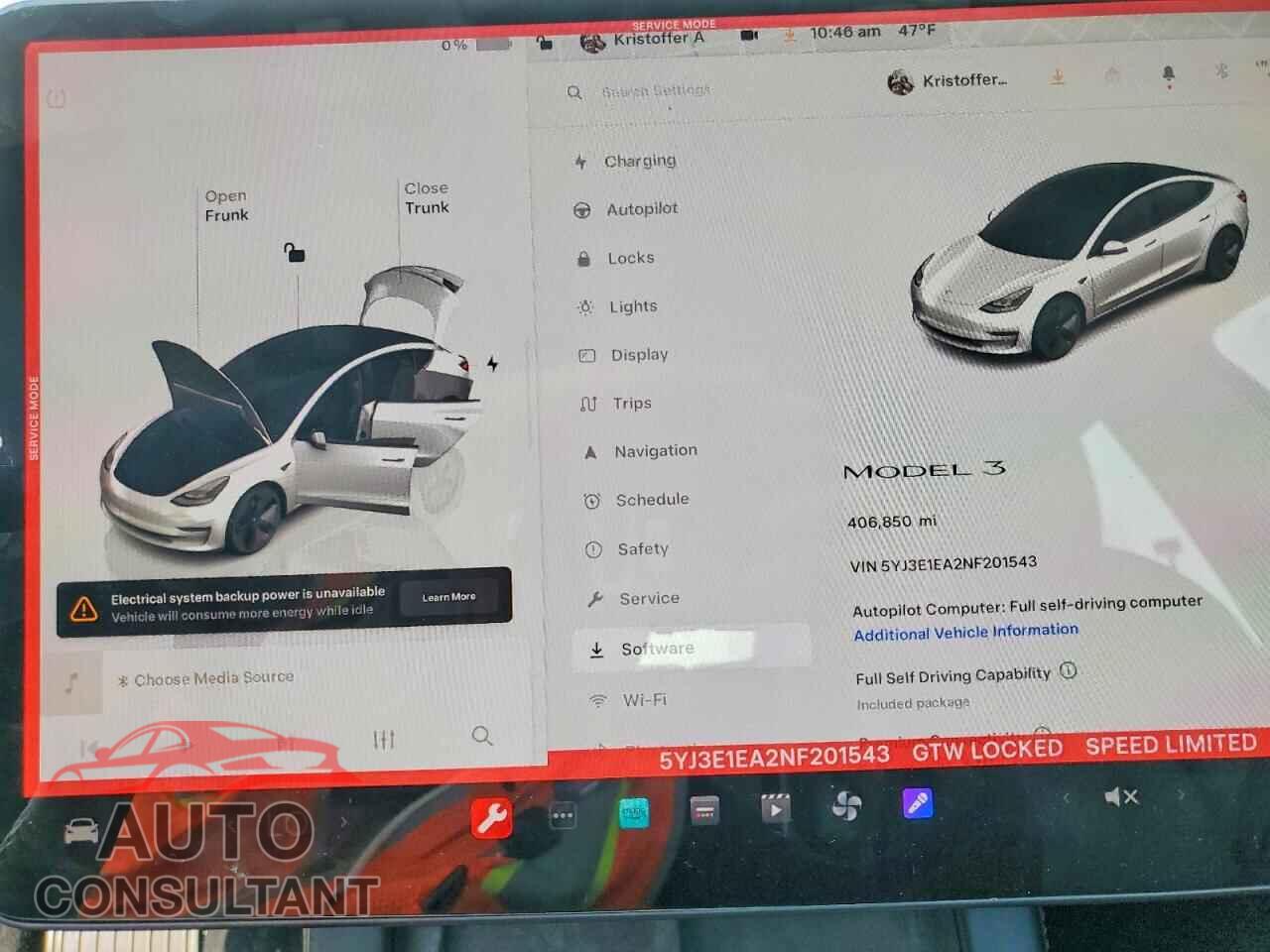 TESLA MODEL 3 2022 - 5YJ3E1EA2NF201543