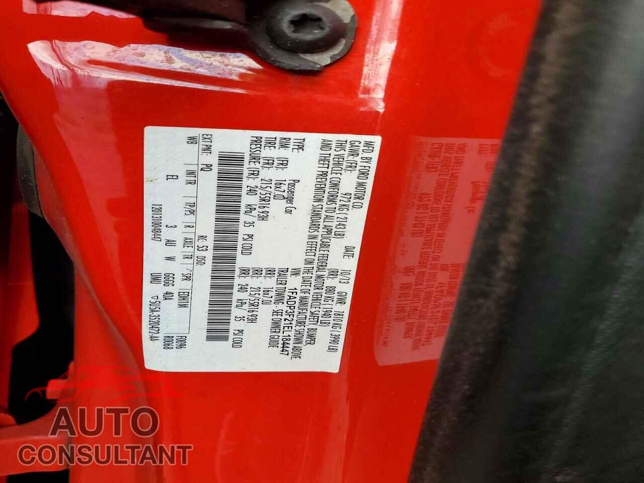 FORD FOCUS 2014 - 1FADP3F21EL184447