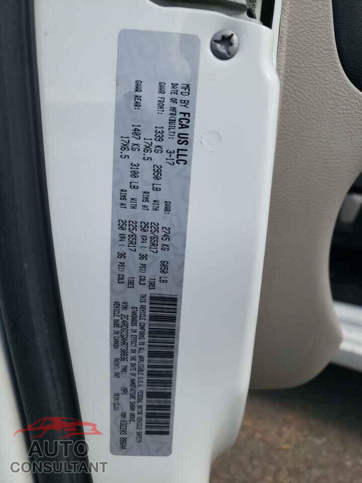 DODGE CARAVAN 2017 - 2C4RDGCGXHR730836
