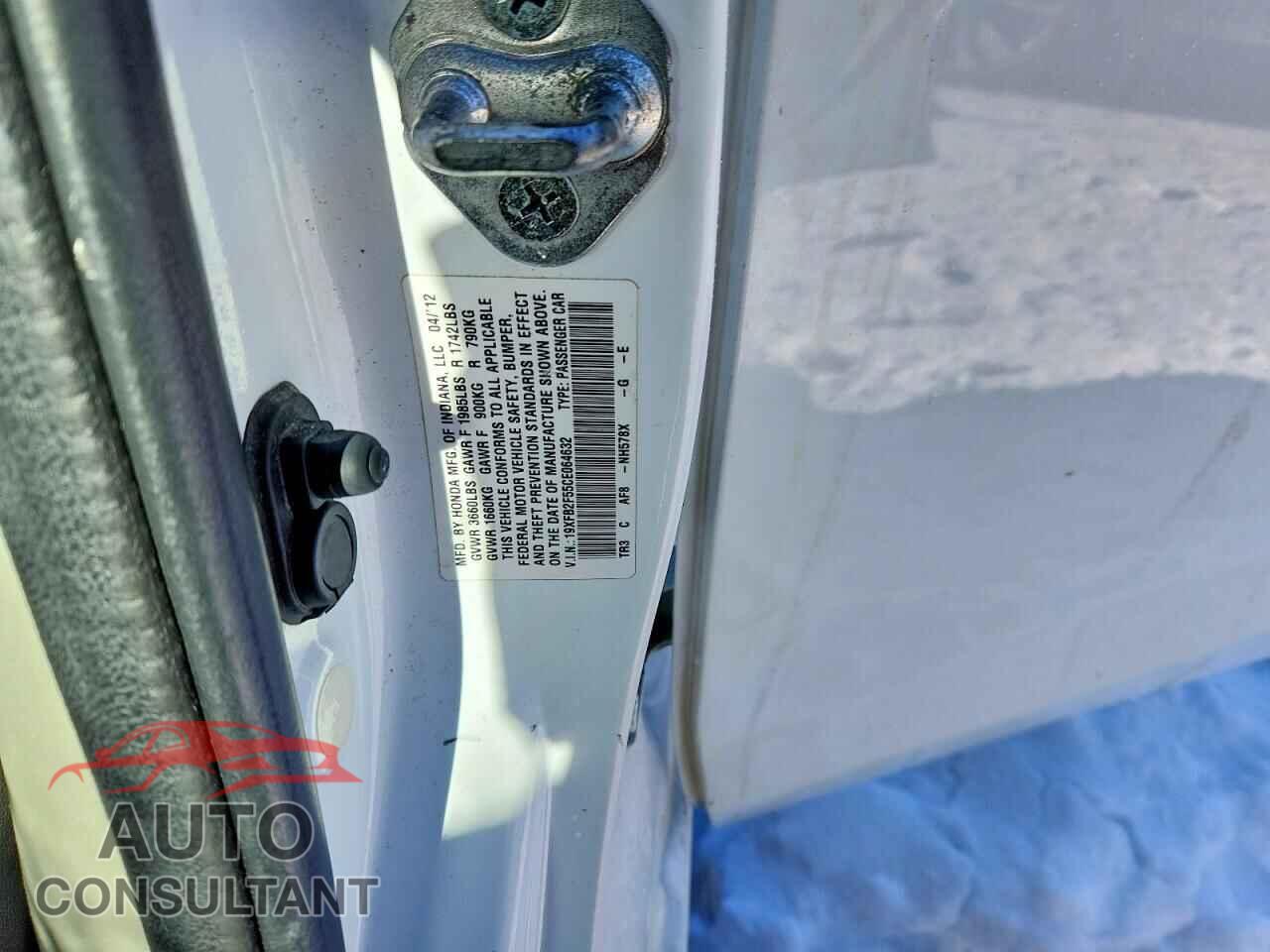 HONDA CIVIC 2012 - 19XFB2F55CE064632