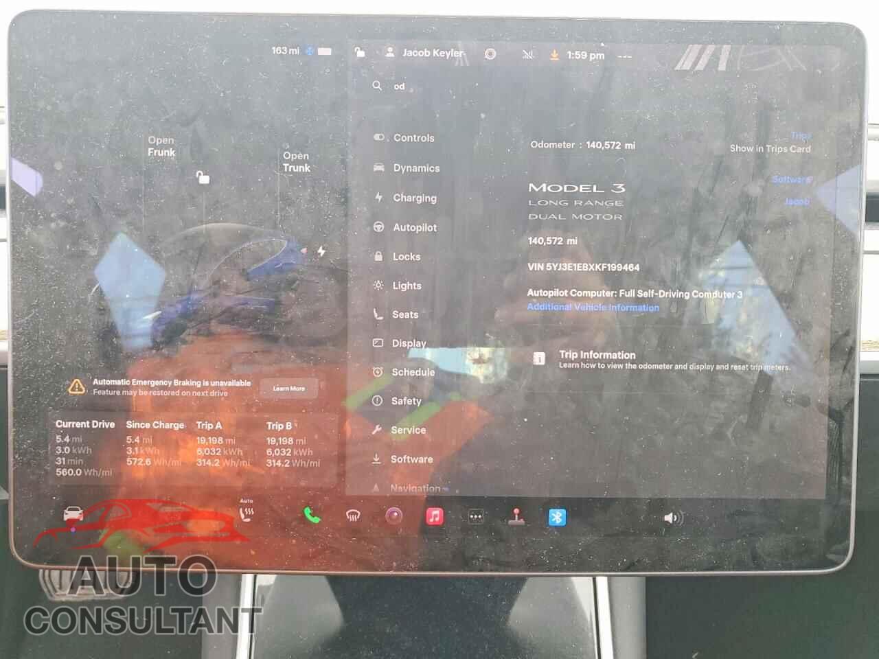 TESLA MODEL 3 2019 - 5YJ3E1EBXKF199464