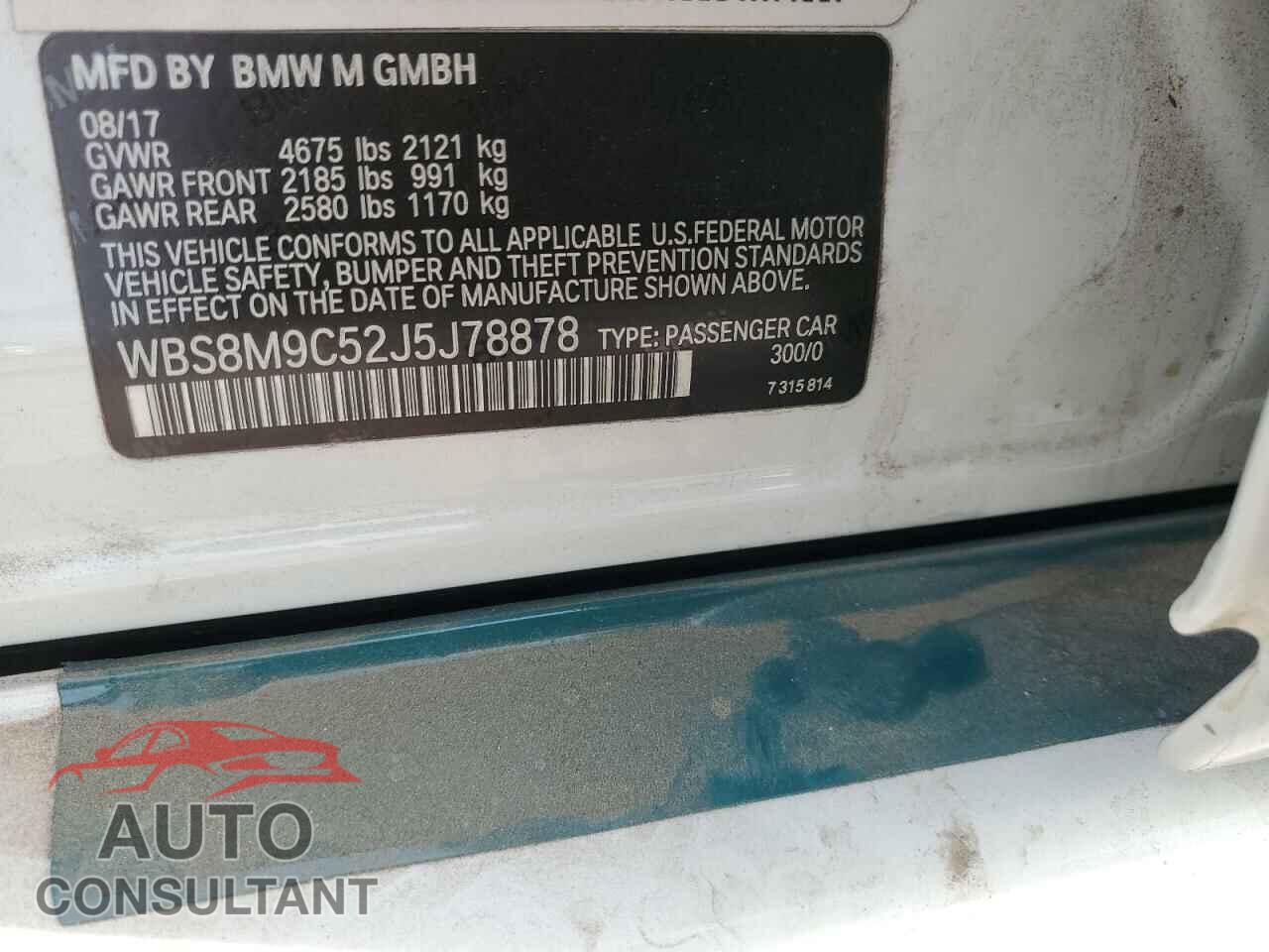 BMW M3 2018 - WBS8M9C52J5J78878