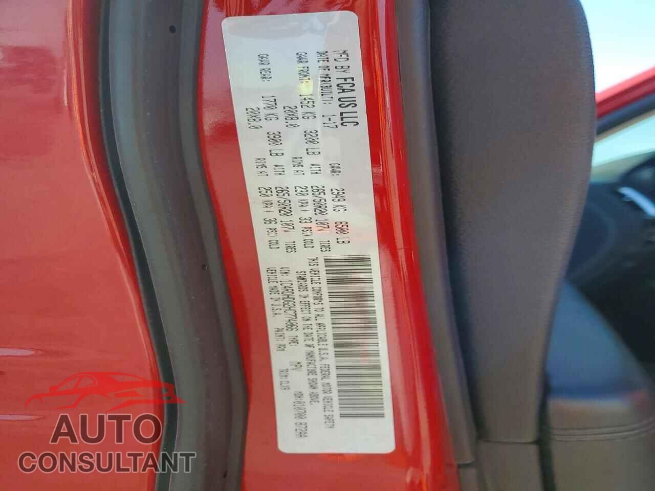 DODGE DURANGO 2017 - 1C4RDHDG2HC774066