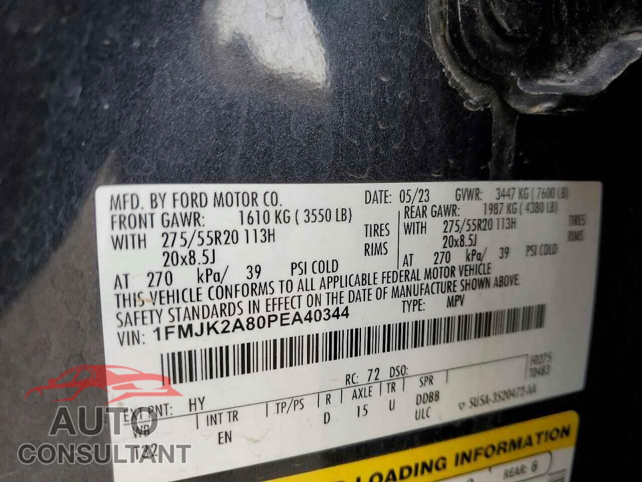 FORD EXPEDITION 2023 - 1FMJK2A80PEA40344
