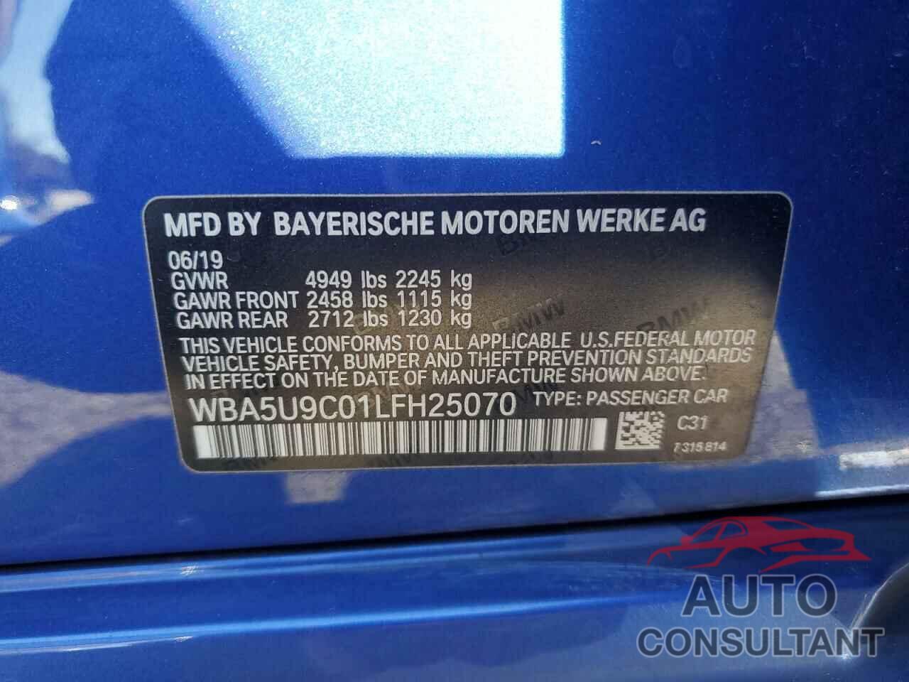 BMW M3 2020 - WBA5U9C01LFH25070