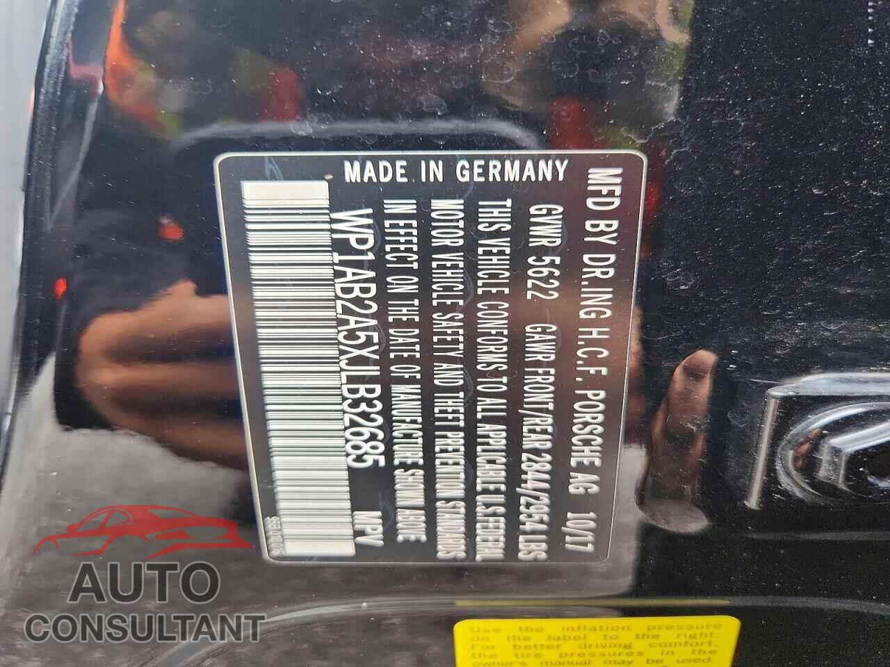PORSCHE MACAN 2018 - WP1AB2A5XJLB32685