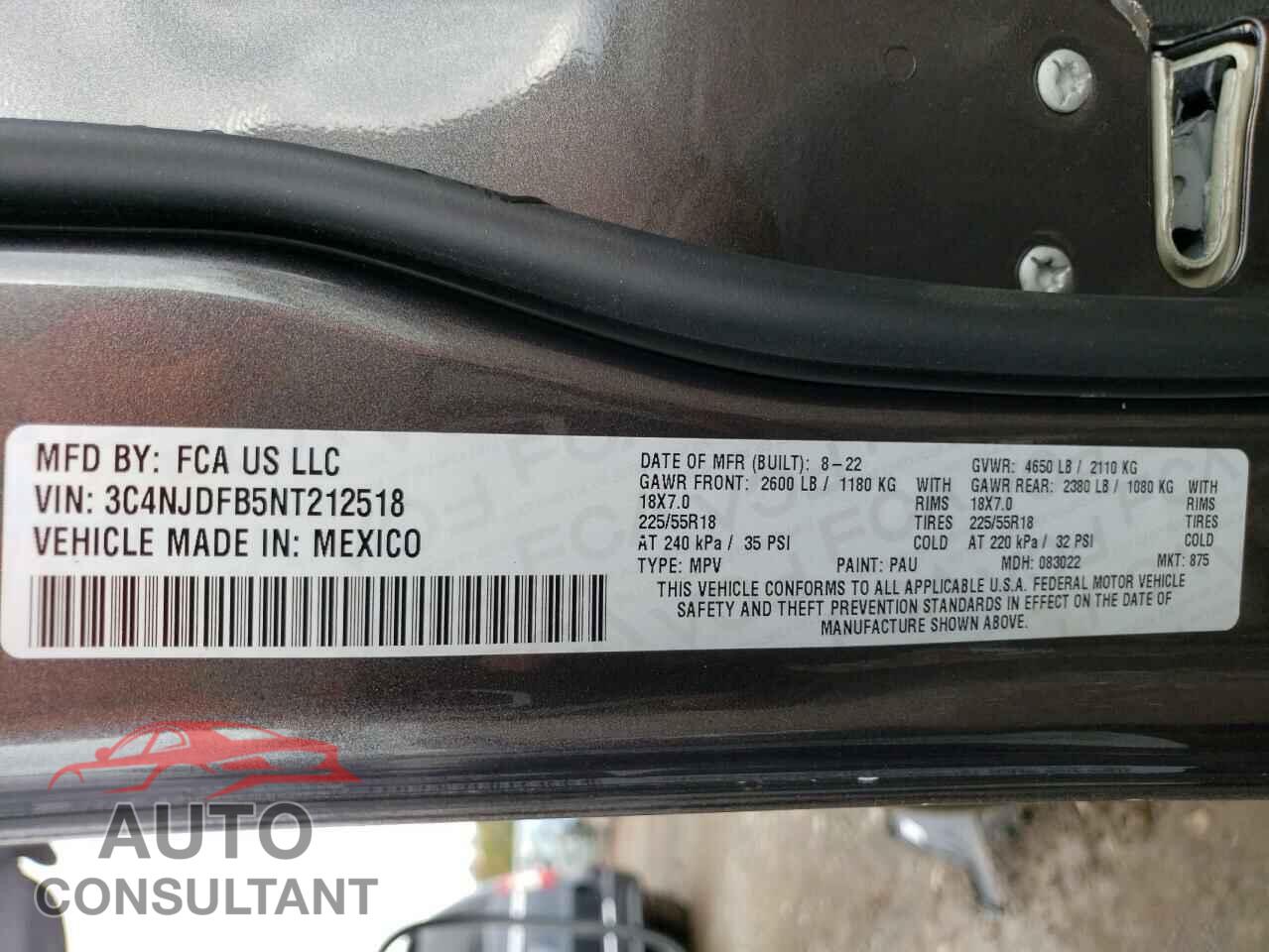 JEEP COMPASS 2022 - 3C4NJDFB5NT212518