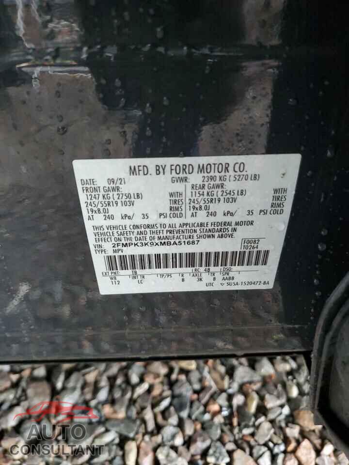 FORD EDGE 2021 - 2FMPK3K9XMBA51687