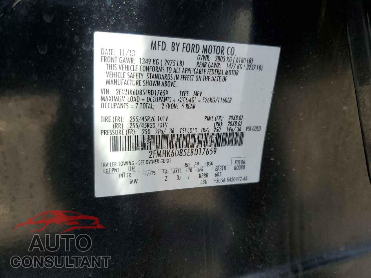 FORD FLEX 2014 - 2FMHK6D85EBD17659