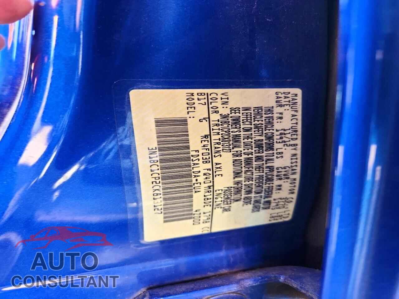 NISSAN VERSA 2012 - 3N1BC1CP2CK813127