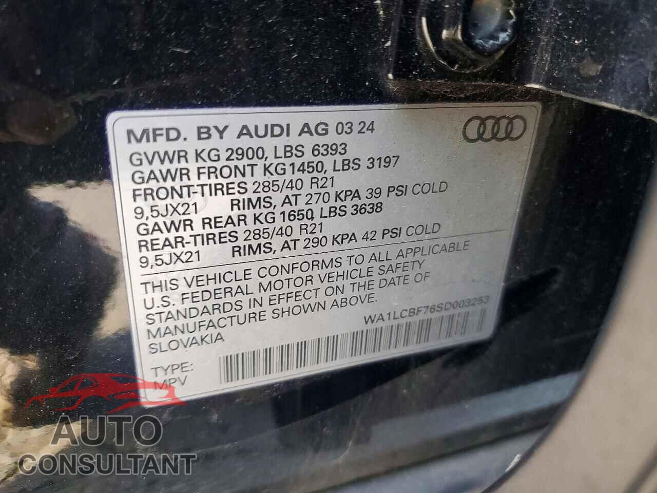 AUDI Q7 2025 - WA1LCBF76SD003253