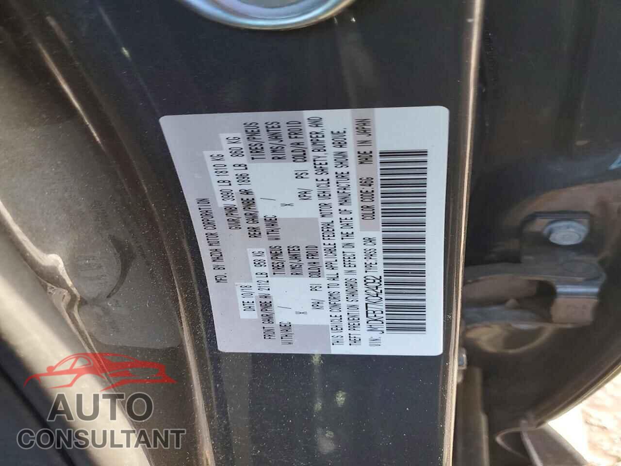 MAZDA CX-3 2019 - JM1DKFB77K0424092