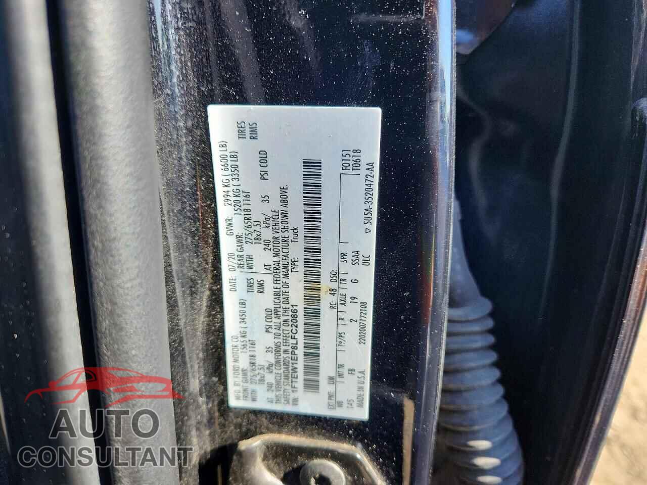 FORD F150 2020 - 1FTEW1EP8LFC20861