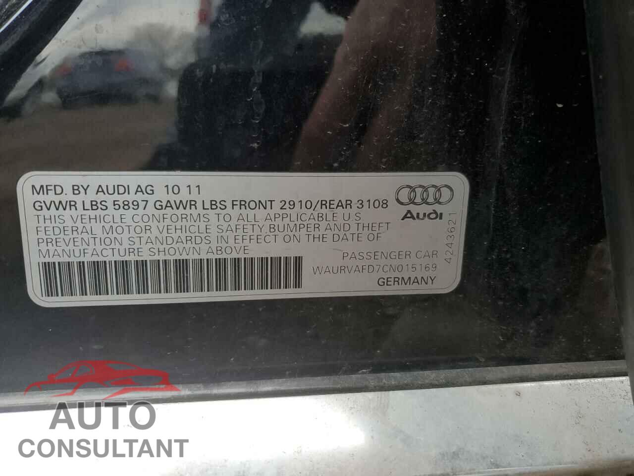 AUDI A8 2012 - WAURVAFD7CN015169