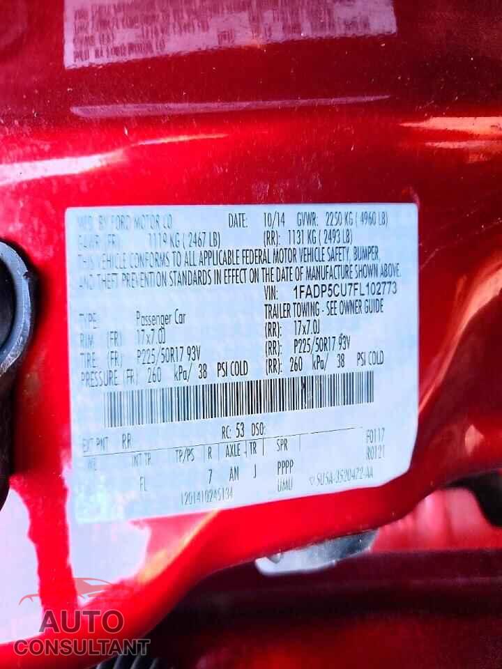 FORD CMAX 2015 - 1FADP5CU7FL102773