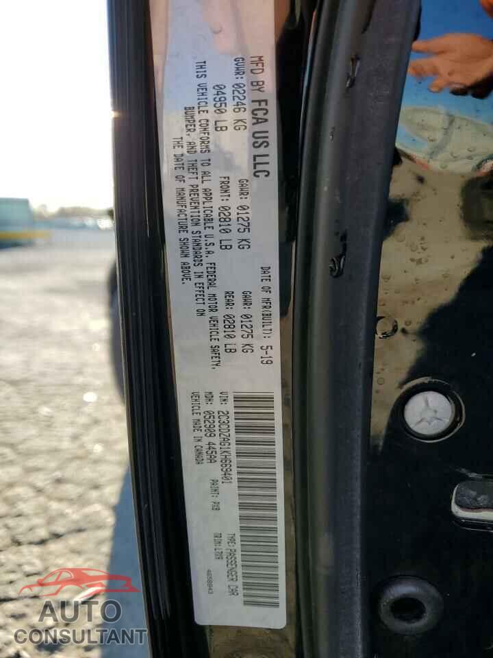 DODGE CHALLENGER 2019 - 2C3CDZAG1KH669401