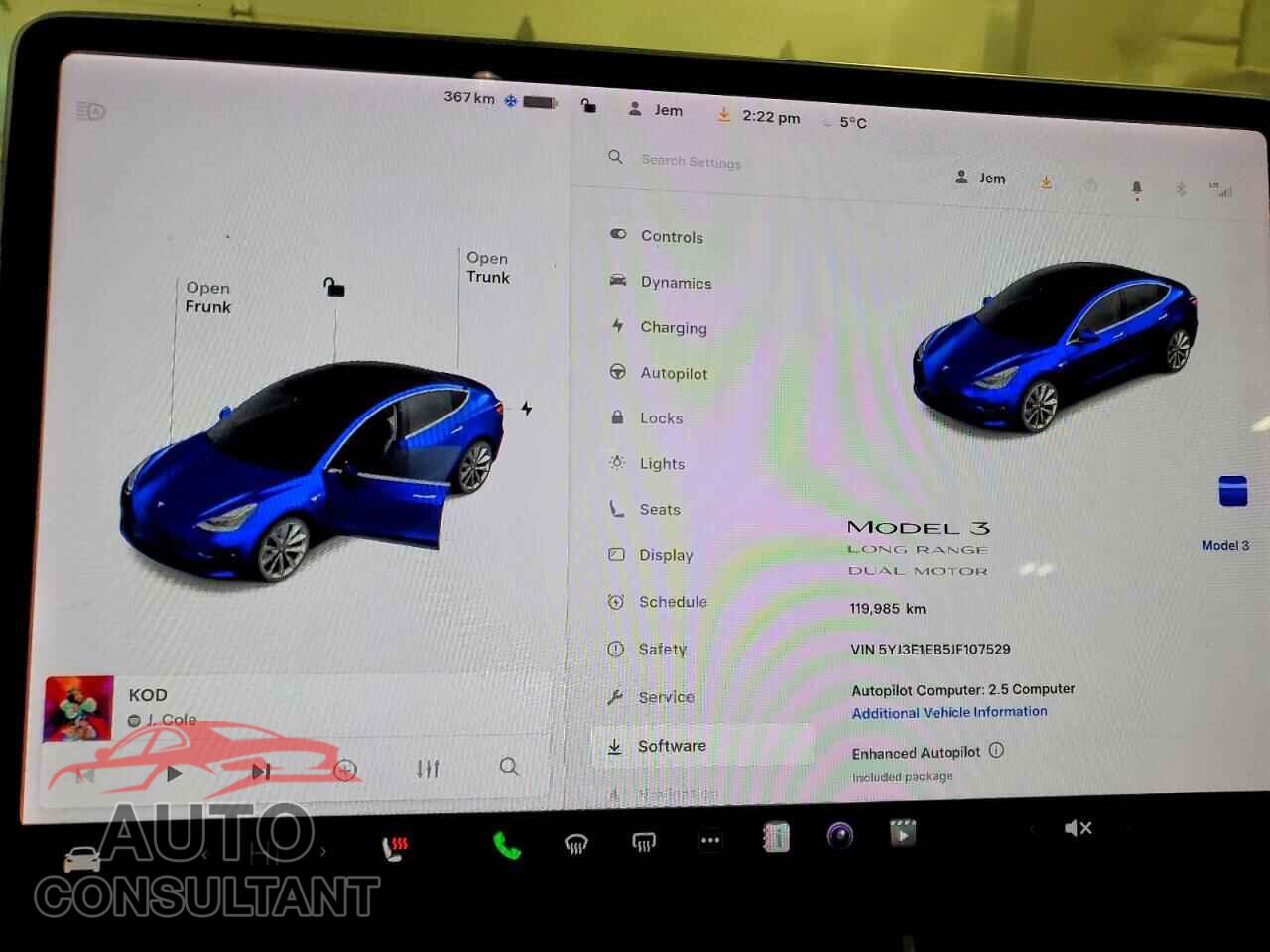 TESLA MODEL 3 2018 - 5YJ3E1EB5JF107529