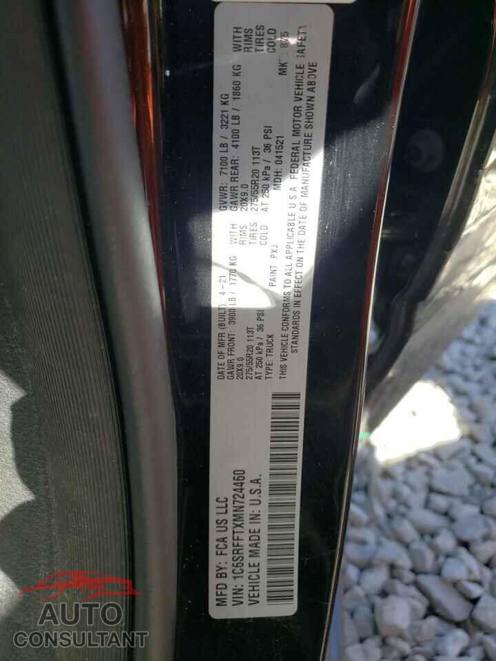 RAM 1500 2021 - 1C6SRFFTXMN724460