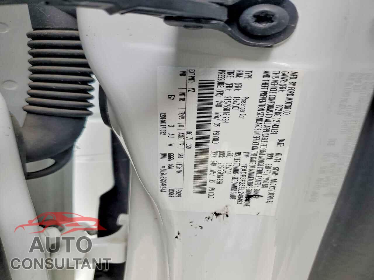 FORD FOCUS 2014 - 1FADP3F25EL249493