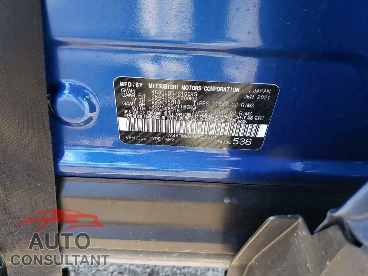 MITSUBISHI ECLIPSE 2022 - JA4ATWAA0NZ020512