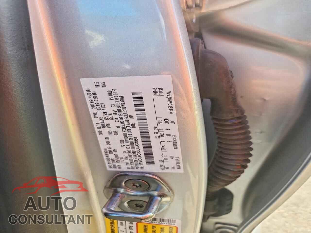 FORD ESCAPE 2020 - 1FMCU9G63LUA31980