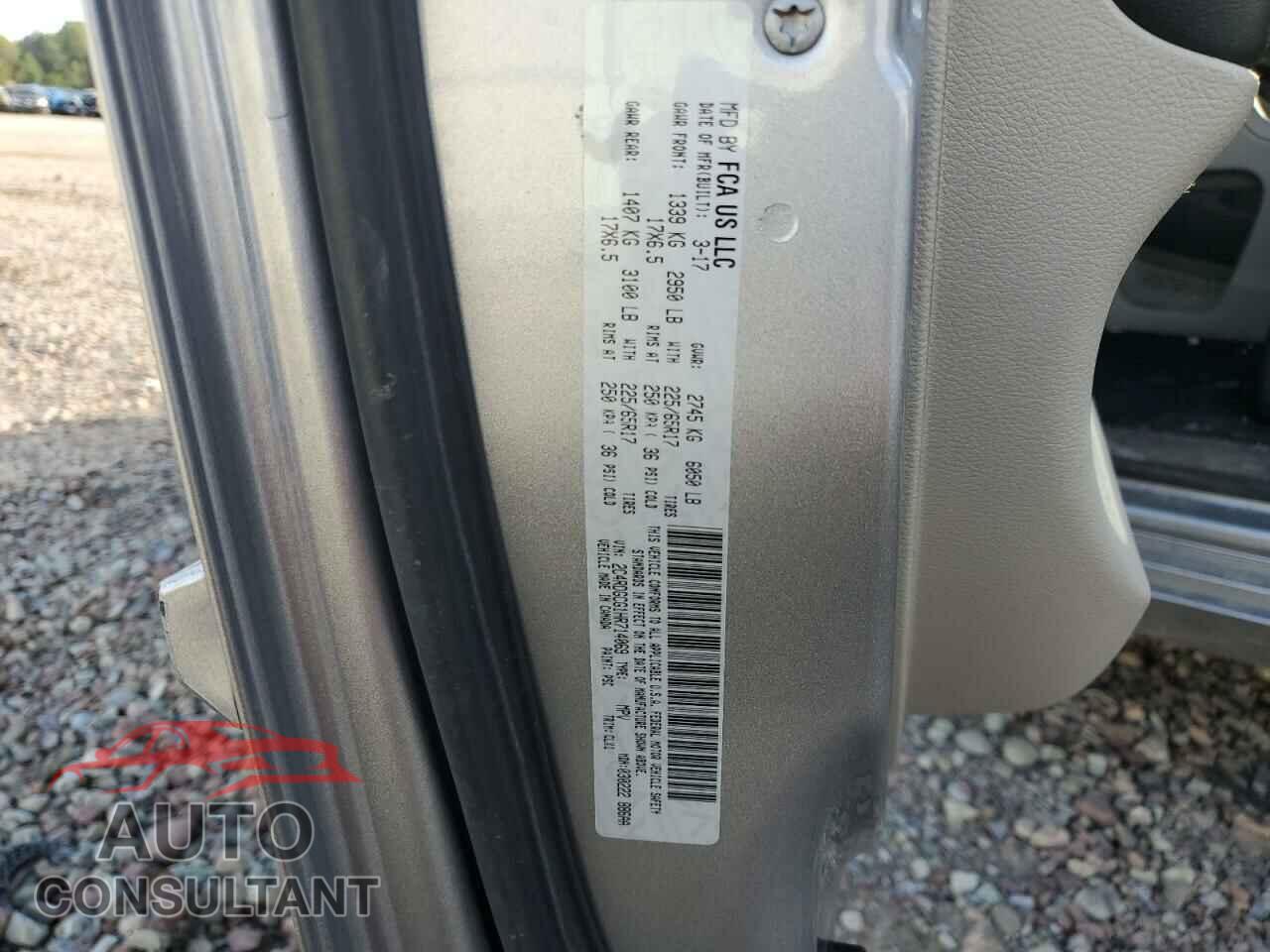 DODGE CARAVAN 2017 - 2C4RDGCG1HR714069