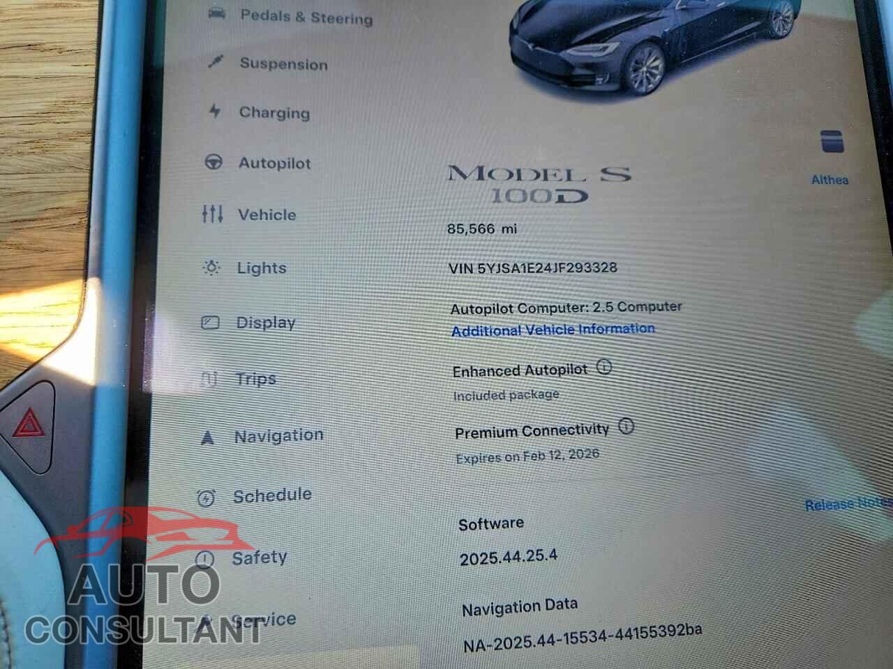 TESLA MODEL S 2018 - 5YJSA1E24JF293328