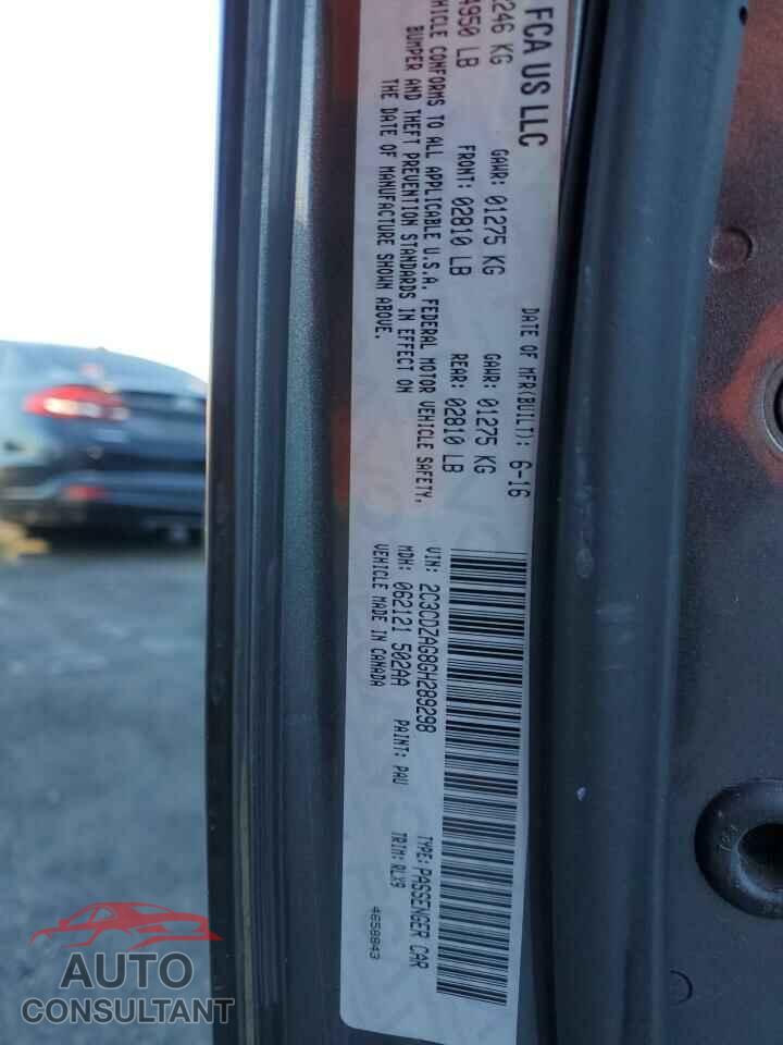 DODGE CHALLENGER 2016 - 2C3CDZAG8GH289298