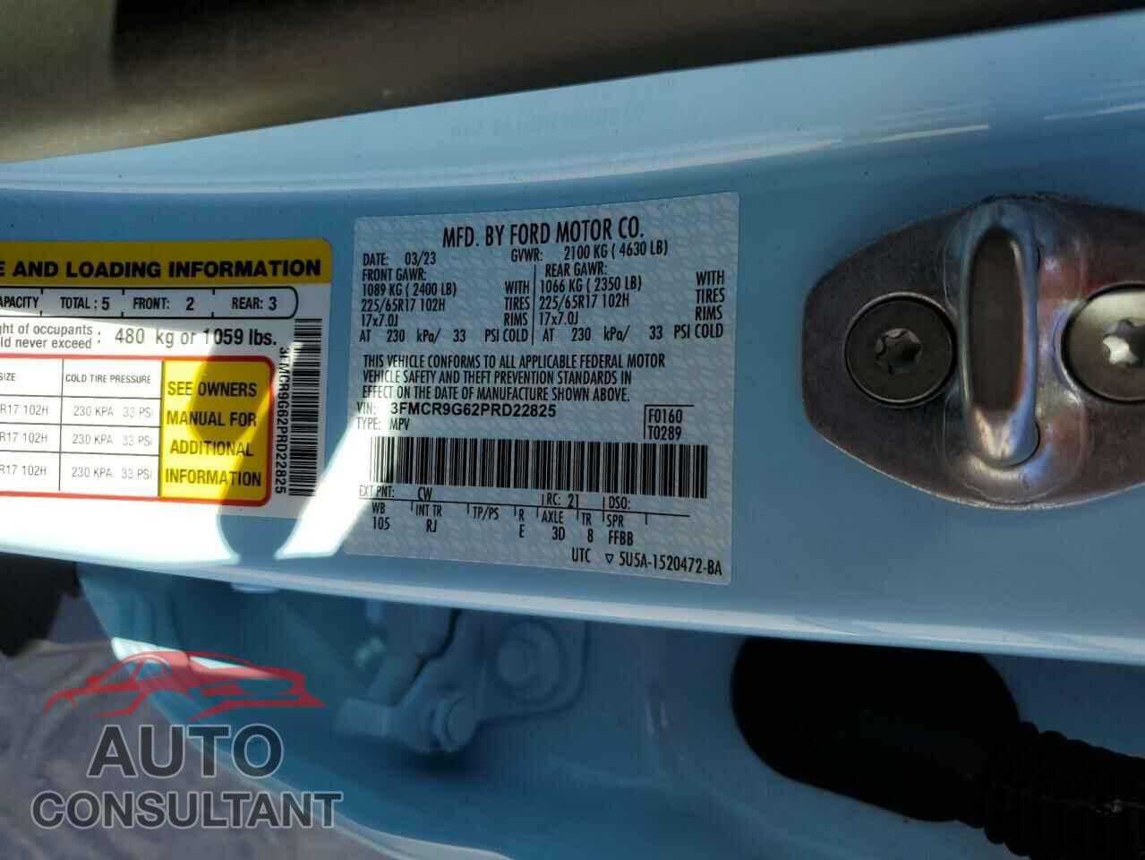 FORD BRONCO 2023 - 3FMCR9G62PRD22825
