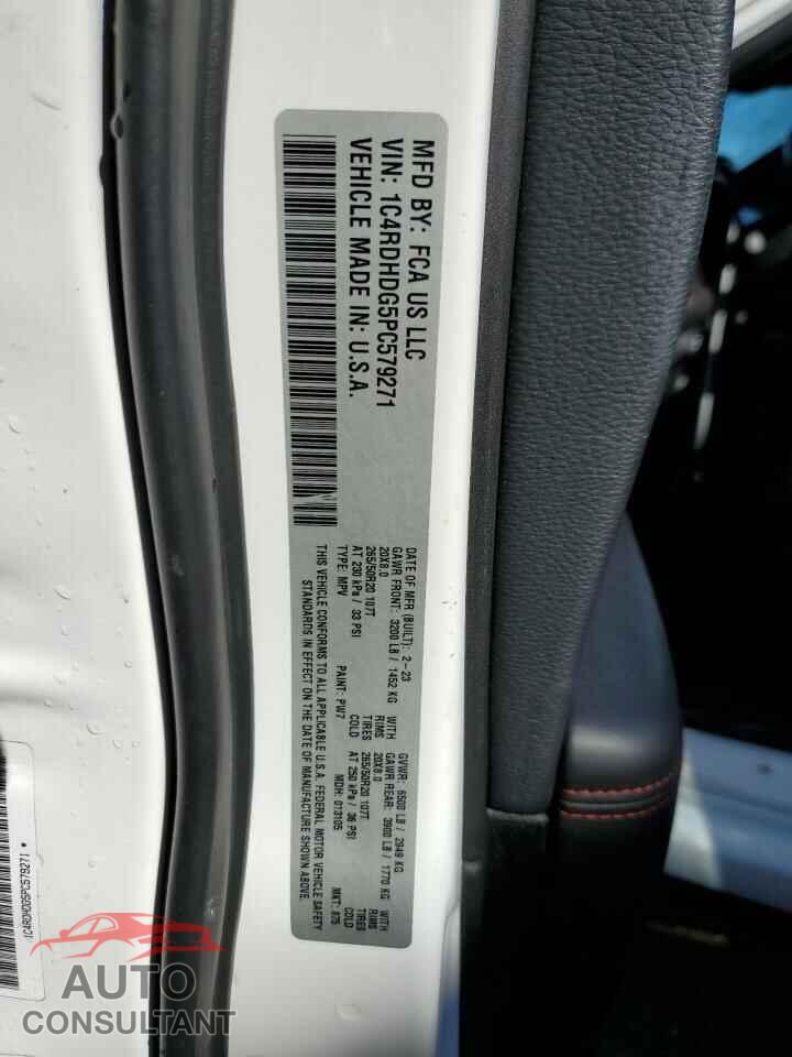 DODGE DURANGO 2023 - 1C4RDHDG5PC579271