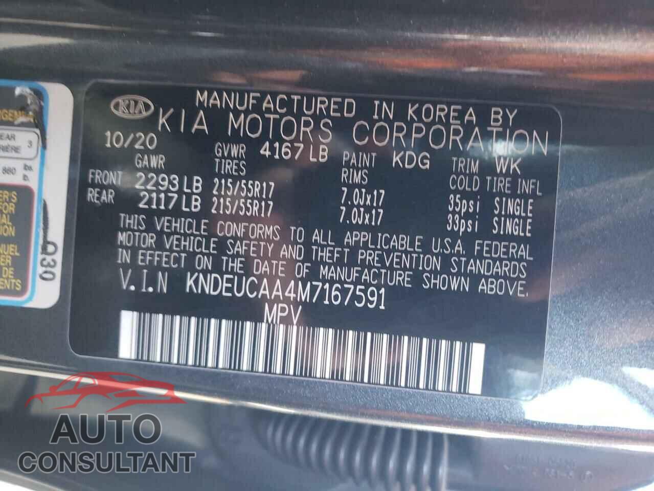 KIA SELTOS 2021 - KNDEUCAA4M7167591