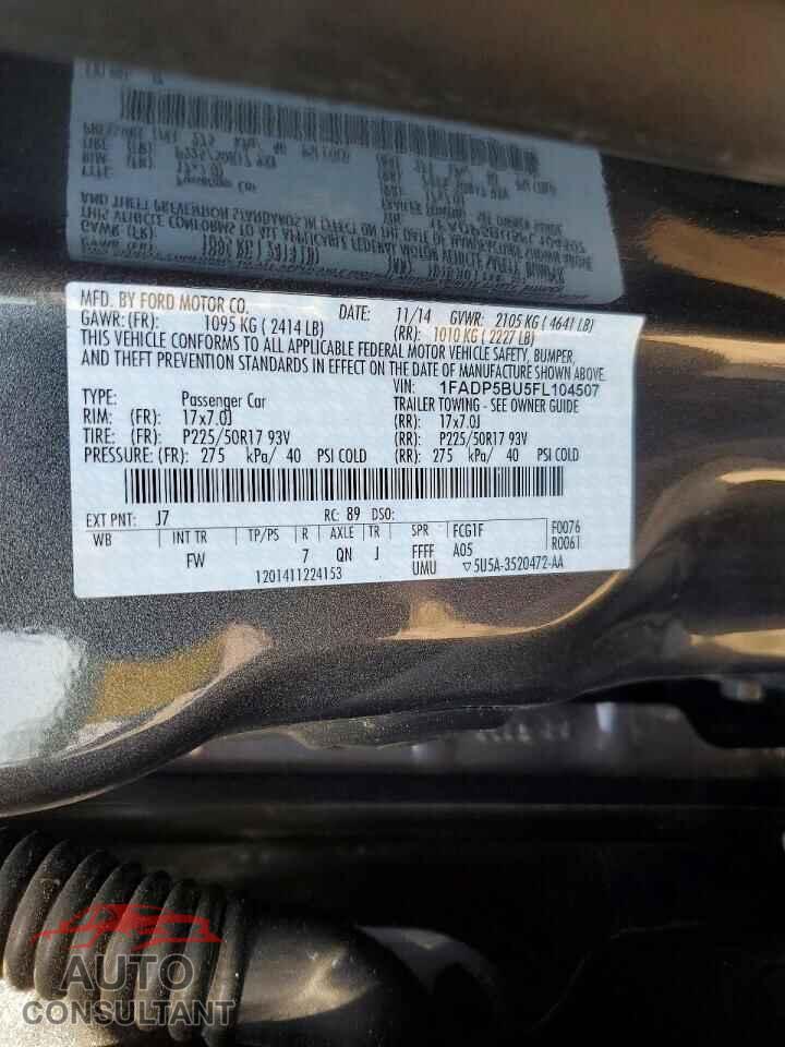 FORD CMAX 2015 - 1FADP5BU5FL104507