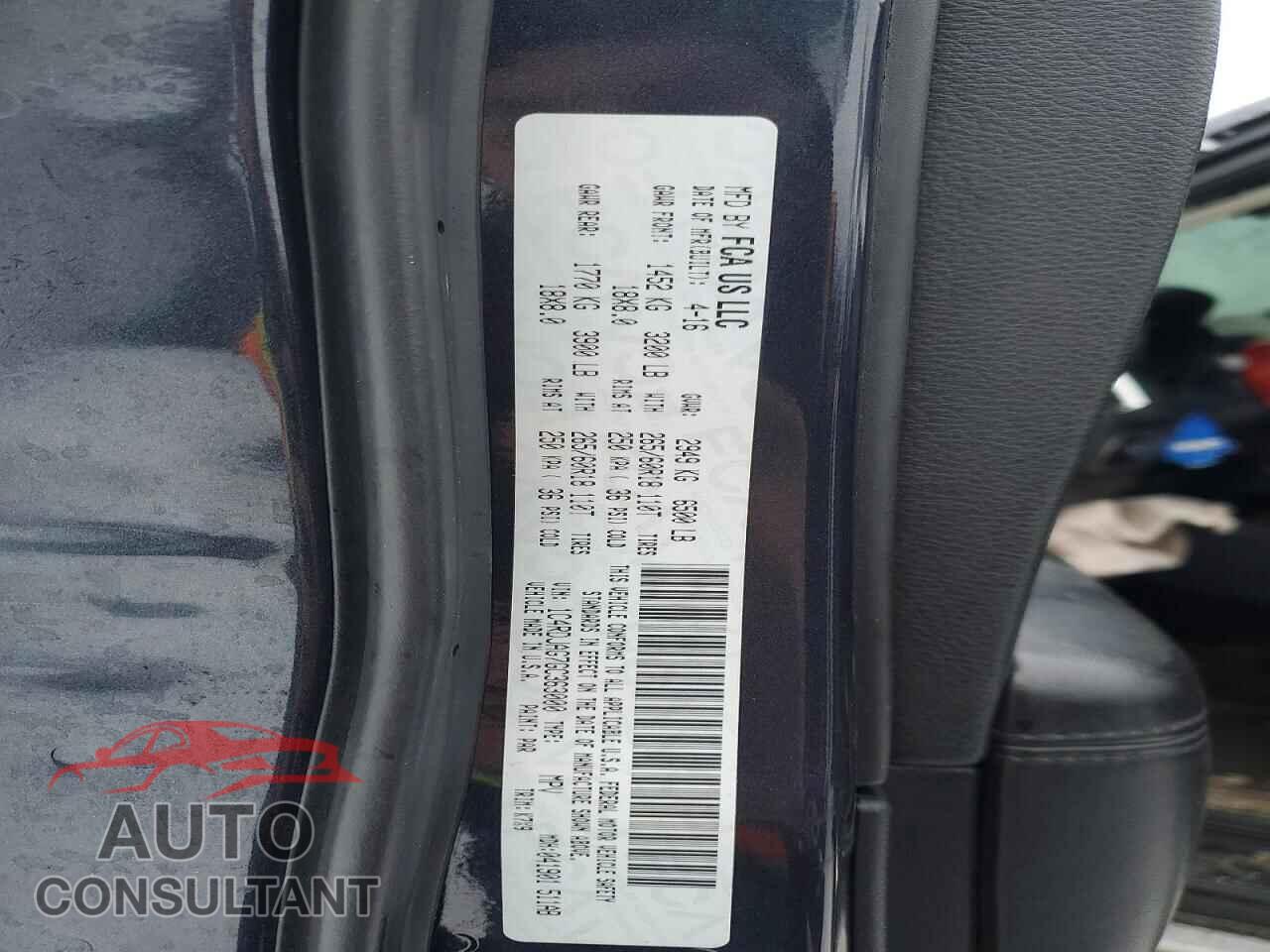 DODGE DURANGO 2016 - 1C4RDJAG7GC363000