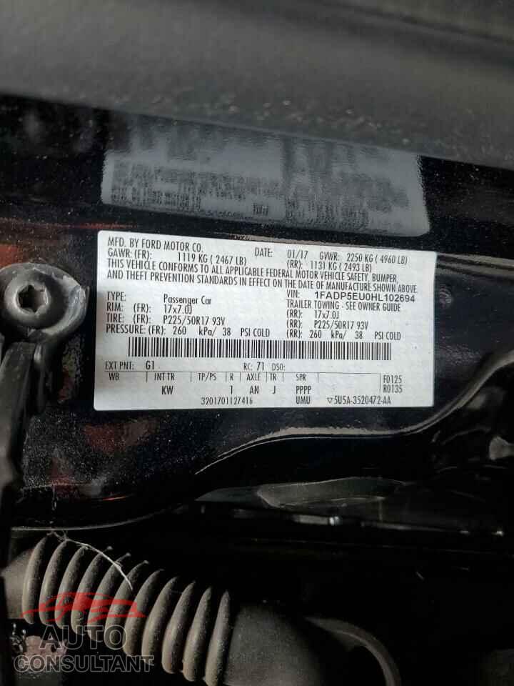 FORD CMAX 2017 - 1FADP5EU0HL102694