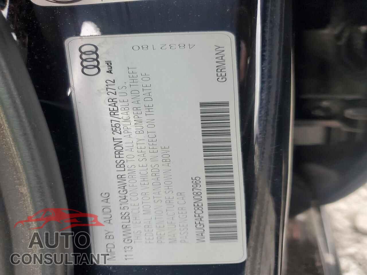 AUDI A6 2014 - WAUGFAFC8EN087965