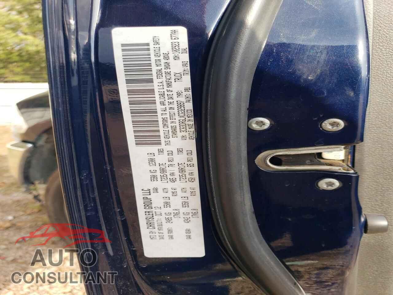 DODGE RAM 2012 - 3C63DRGLXCG329897