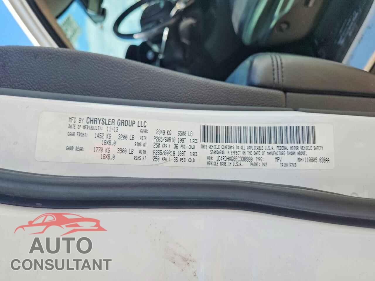 DODGE DURANGO 2014 - 1C4RDHAG0EC338980