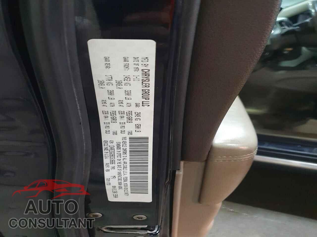 DODGE DURANGO 2011 - 1D4RE2GG9BC618686