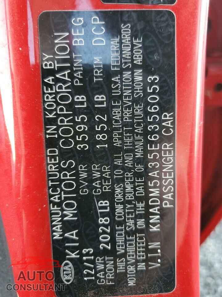 KIA RIO 2014 - KNADM5A35E6356053