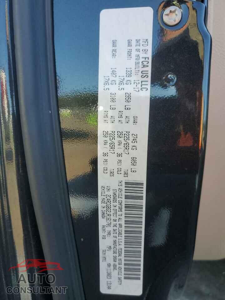 DODGE CARAVAN 2018 - 2C4RDGBG2JR161701