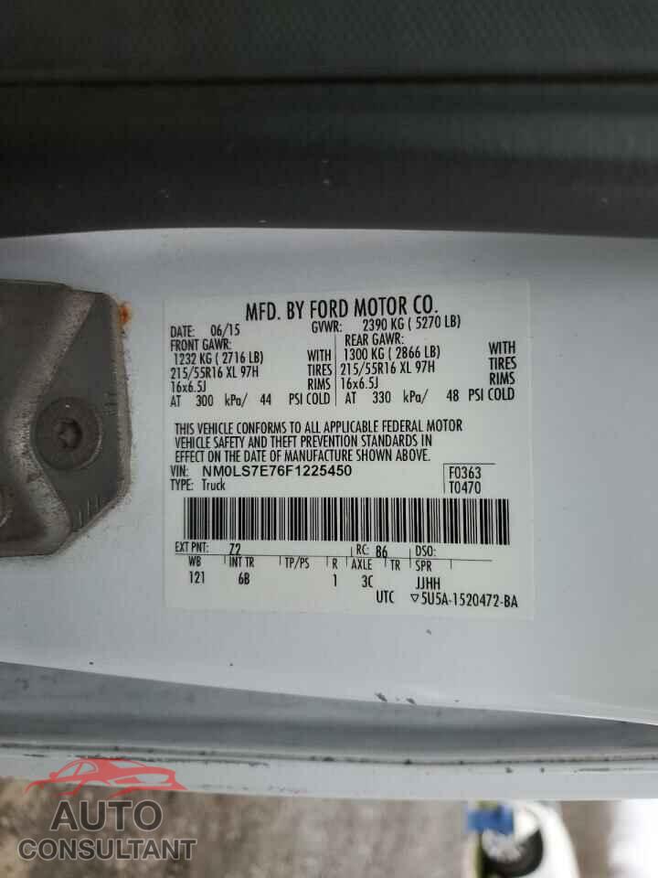 FORD TRANSIT 2015 - NM0LS7E76F1225450