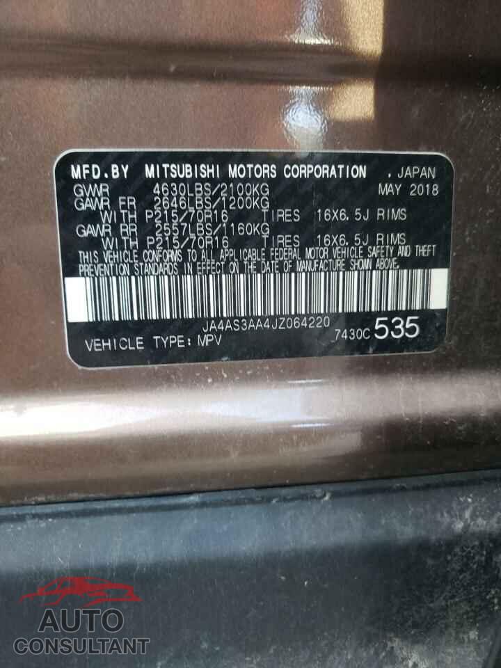 MITSUBISHI ECLIPSE 2018 - JA4AS3AA4JZ064220