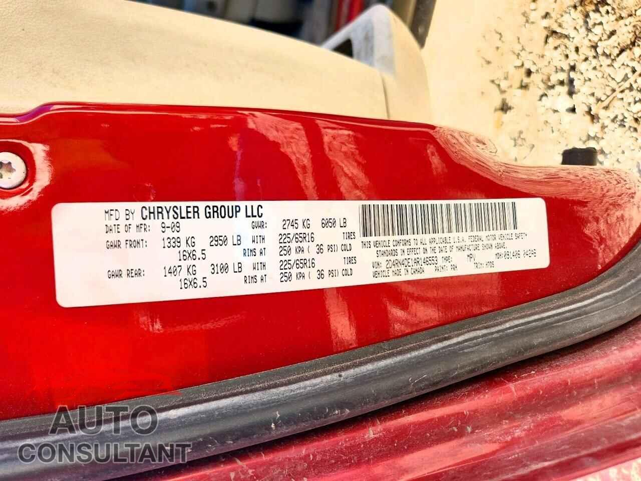 DODGE CARAVAN 2010 - 2D4RN4DE1AR146553