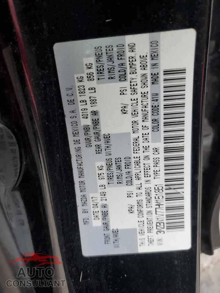 MAZDA 3 2017 - 3MZBN1V77HM151851