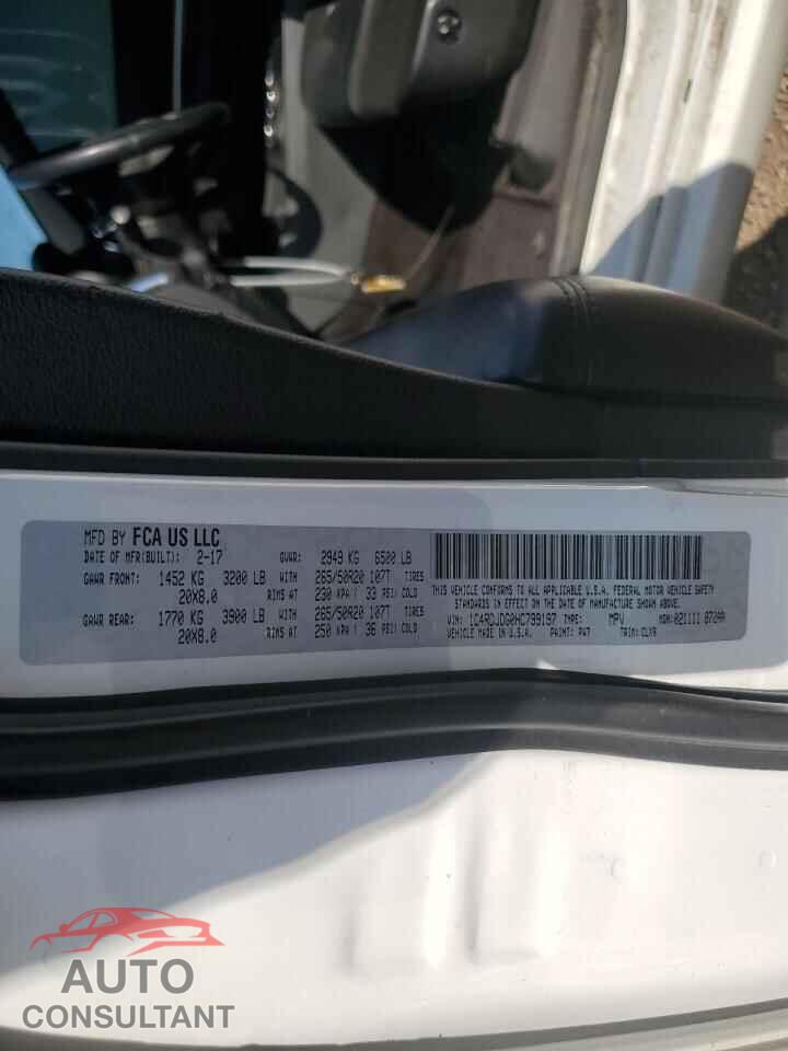 DODGE DURANGO 2017 - 1C4RDJDG0HC799197