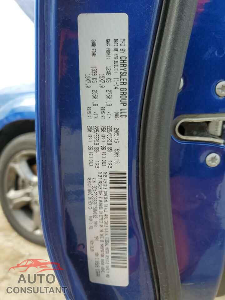 DODGE JOURNEY 2015 - 3C4PDCGB2FT580102