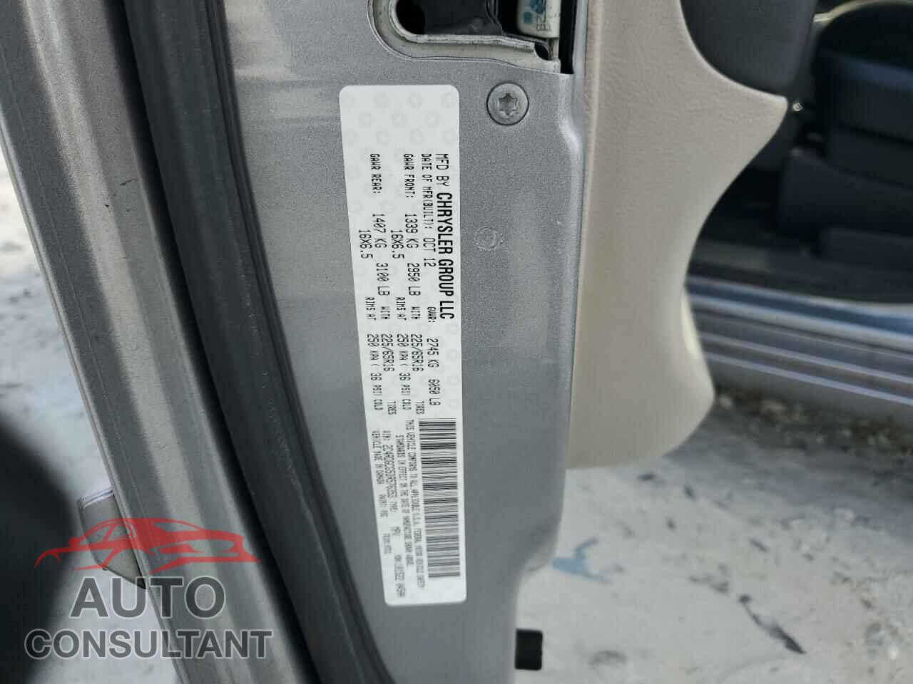 DODGE CARAVAN 2013 - 2C4RDGCG5DR576353